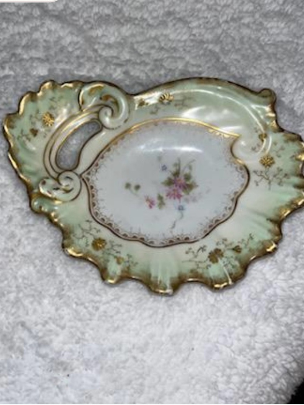 Limoges Porcelain Relish Dish Early 1900s By Elite Bawo & Dotter France Signed